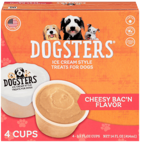 Dogsters Treats for Dogs, Ice Cream Style, Cheesy Bac'n Flavor