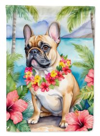 French Bulldog Luau Garden Flag Mailbox Flag Decorative Yard Flag Banner Outside Patio Artwork Yard Flower Beds, Garden Size, Multicolor