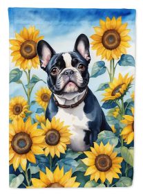 French Bulldog in Sunflowers Garden Flag Mailbox Flag Decorative Yard Flag Banner Outside Patio Artwork Yard Flower Beds, Garden Size, Multicolor
