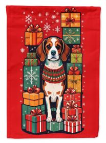 Beagle Holiday Christmas House Flag Large Porch Sleeve Pole Decorative Outside Yard Banner Artwork Wall Hanging, Polyester, House Size, Multicolo