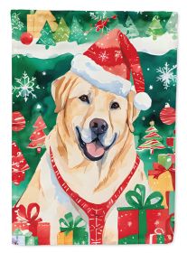 Yellow Labrador Retriever Christmas Garden Flag Mailbox Flag Decorative Yard Flag Banner Outside Patio Artwork Yard Flower Beds, Garden Size