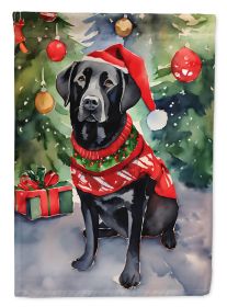 Black Labrador Retriever Christmas Garden Flag Mailbox Flag Decorative Yard Flag Banner Outside Patio Artwork Yard Flower Beds, Garden Size