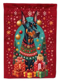 Doberman Pinscher Holiday Christmas Garden Flag Mailbox Flag Decorative Yard Flag Banner Outside Patio Artwork Yard Flower Beds, Garden Size