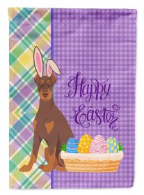 Red and Tan Doberman Pinscher Easter Garden Flag Mailbox Flag Decorative Yard Flag Banner Outside Patio Artwork Yard Flower Beds, Garden Size