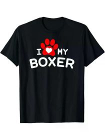 I Love My Boxer Shirt - Boxer Dog T-ShirtI Love My Boxer Shirt - Boxer Dog T-ShirtI Love My Boxer Shirt - Boxer Dog T-Shirt (Color: Black, size: L)