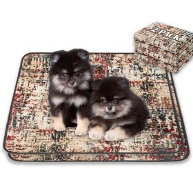 Qeils Washable Pee Pads For Dogs, 2 Pack Reusable Puppy Pads 18x24 Super Absorbent Leakproof Dog Training Pads, Non-Slip Potty Pads For Floor, Cr (Option: Tie Dye Red)